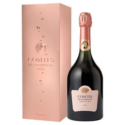 Send Taittinger Comtes de Champagne Rose 2008 Prestige Cuvee 75cl Online